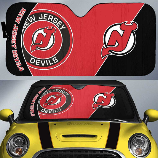 New Jersey Devils Car Sunshade Custom Car Accessories For Fans - Gearcarcover - 1