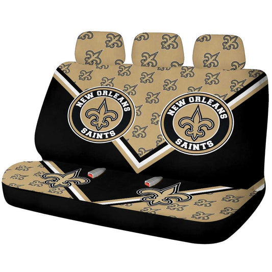 New Orleans Saints Car Back Seat Cover Custom Car Decorations For Fans - Gearcarcover - 1