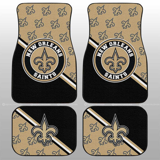 New Orleans Saints Car Floor Mats Custom Car Accessories For Fans - Gearcarcover - 1