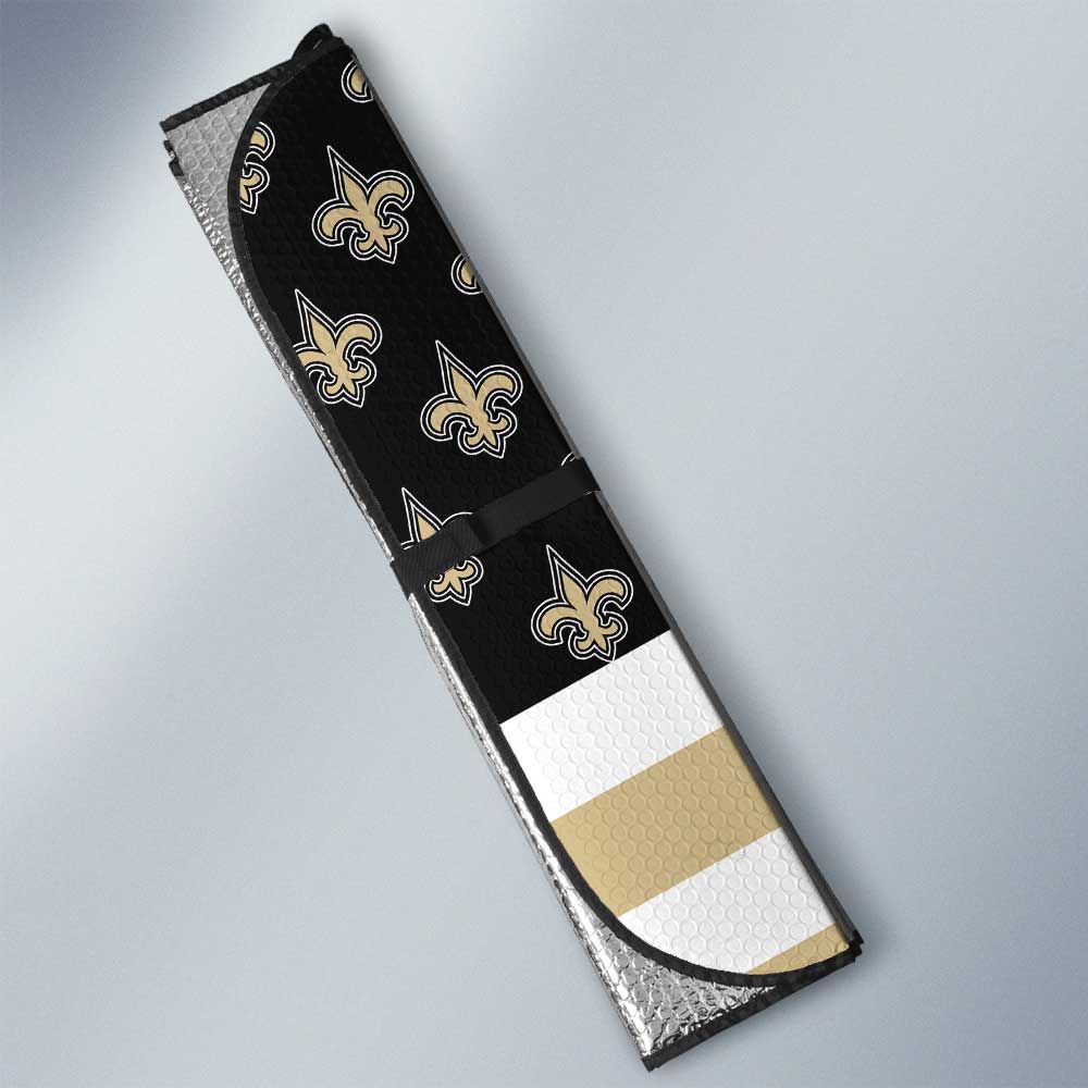 New Orleans Saints Car Sunshade Custom US Flag Style - Gearcarcover - 3