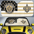 New Orleans Saints Car Sunshade Custom US Flag Style - Gearcarcover - 1