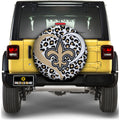 New Orleans Saints Spare Tire Cover Custom Leopard Heart For Fans - Gearcarcover - 1