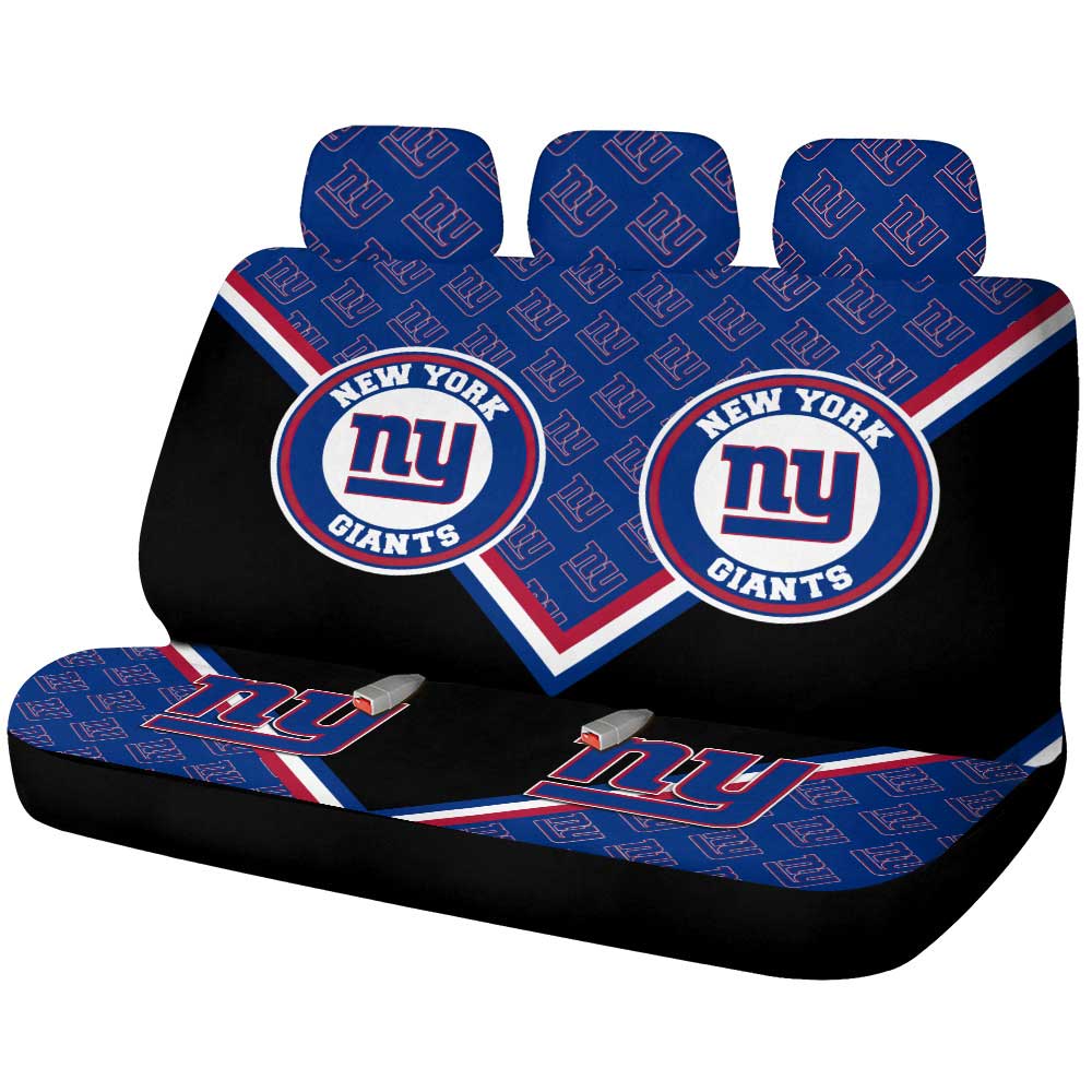 New York Giants Car Back Seat Cover Custom Car Decorations For Fans - Gearcarcover - 1
