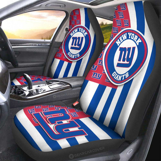 New York Giants Car Seat Covers Custom US Flag Style - Gearcarcover - 2