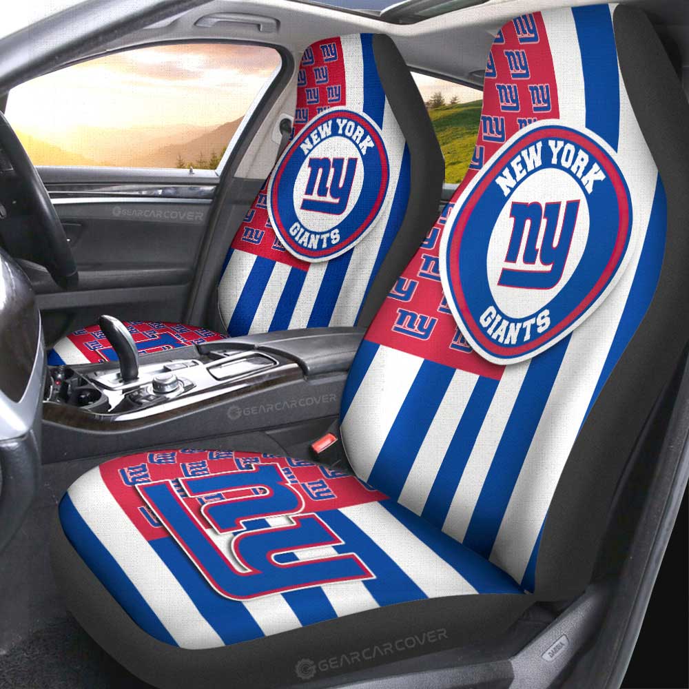 New York Giants Car Seat Covers Custom US Flag Style - Gearcarcover - 2