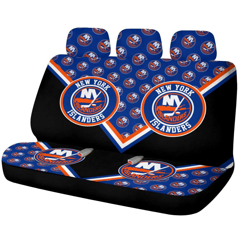 New York Islanders Car Back Seat Cover Custom Car Accessories For Fans - Gearcarcover - 1