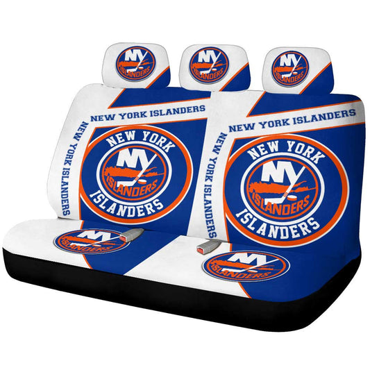 New York Islanders Car Back Seat Cover Custom Car Accessories For Fans - Gearcarcover - 1