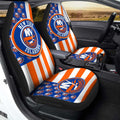 New York Islanders Car Seat Covers Custom US Flag Style - Gearcarcover - 1