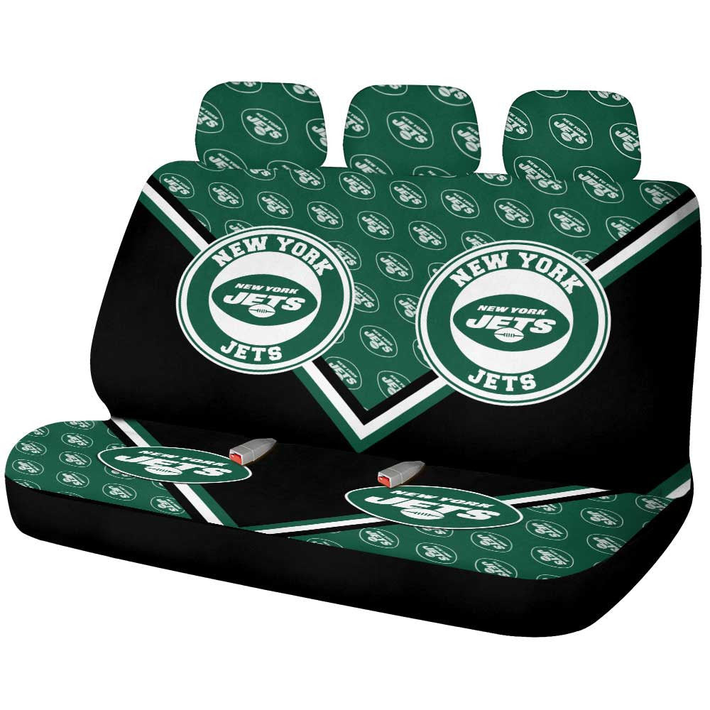 New York Jets Car Back Seat Cover Custom Car Decorations For Fans - Gearcarcover - 1