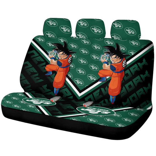 New York Jets Car Back Seat Covers Custom Car Accessories For Fans - Gearcarcover - 1