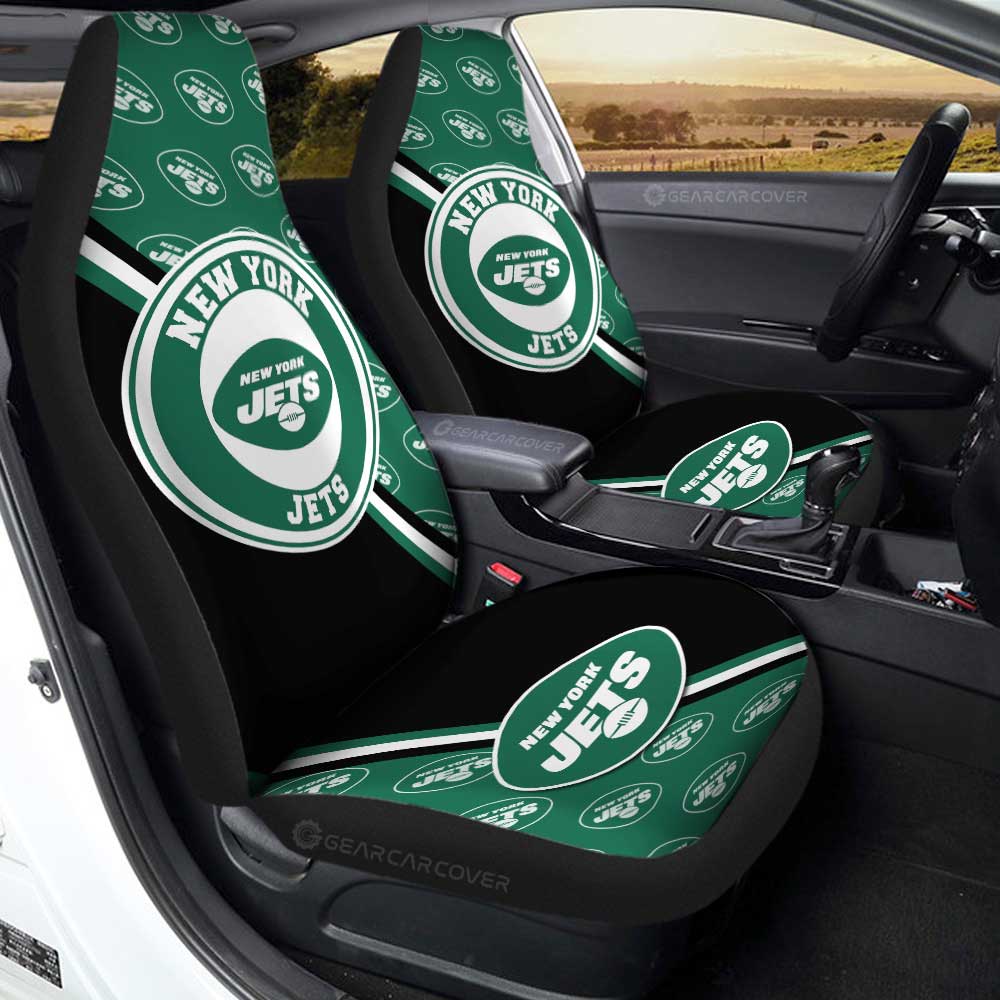 New York Jets Car Seat Covers Custom Car Accessories For Fans - Gearcarcover - 1