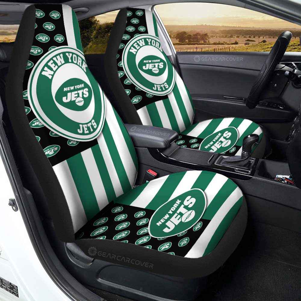 New York Jets Car Seat Covers Custom US Flag Style - Gearcarcover - 1