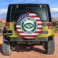 New York Jets Spare Tire Covers Custom US Flag Style - Gearcarcover - 2