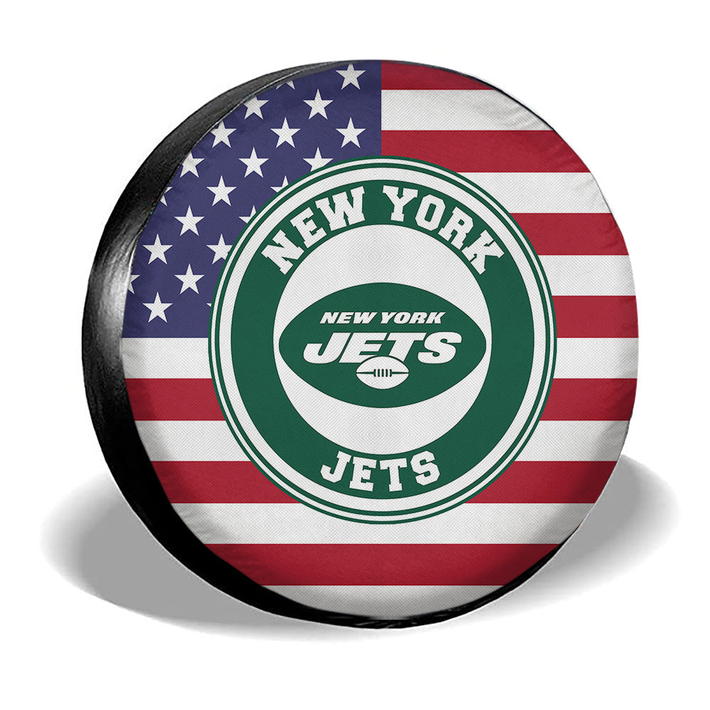 New York Jets Spare Tire Covers Custom US Flag Style - Gearcarcover - 3