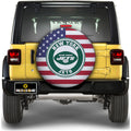 New York Jets Spare Tire Covers Custom US Flag Style - Gearcarcover - 1