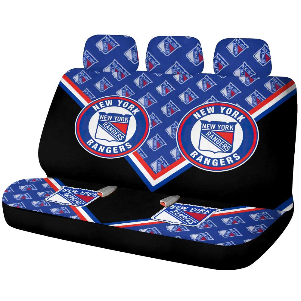 New York Rangers Car Back Seat Cover Custom Car Decorations For Fans - Gearcarcover - 1