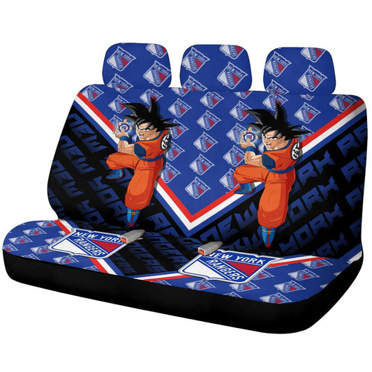 New York Rangers Car Back Seat Cover Custom Car Decorations For Fans - Gearcarcover - 1