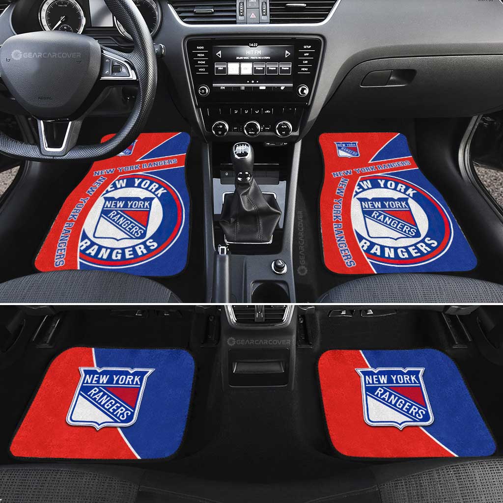 New York Rangers Car Floor Mats Custom Car Accessories For Fans - Gearcarcover - 2