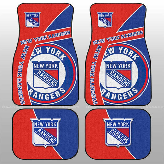 New York Rangers Car Floor Mats Custom Car Accessories For Fans - Gearcarcover - 1