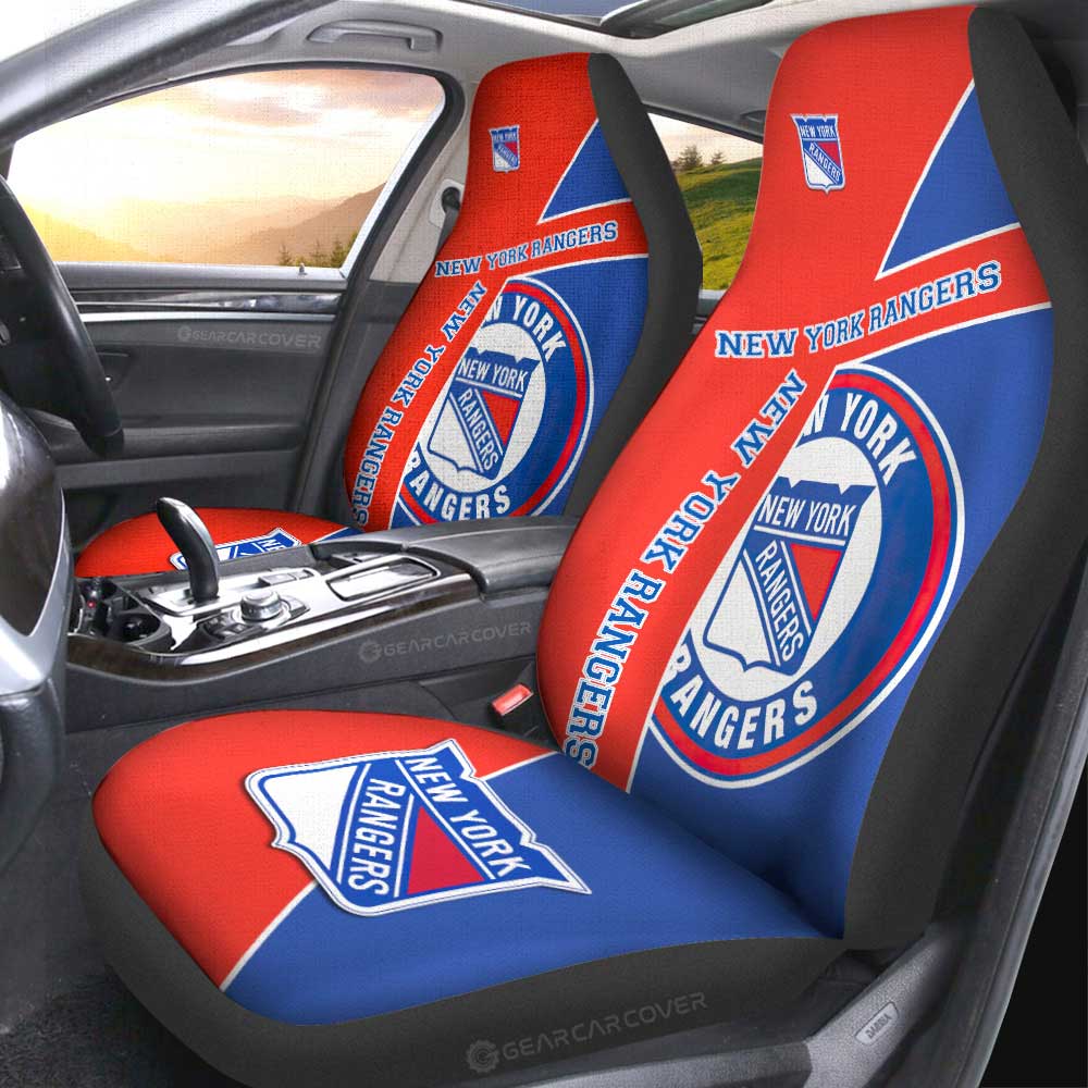 New York Rangers Car Seat Covers Custom Car Accessories For Fans - Gearcarcover - 2