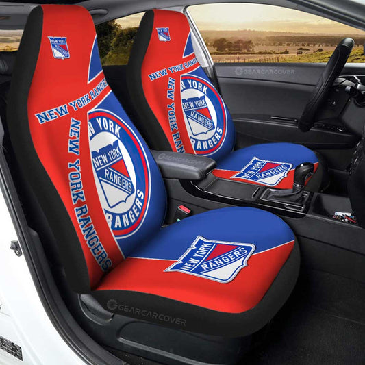 New York Rangers Car Seat Covers Custom Car Accessories For Fans - Gearcarcover - 1