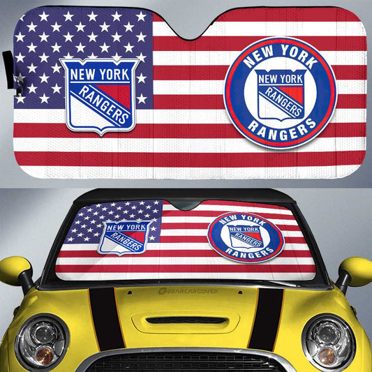 New York Rangers Car Sunshade Custom Car Accessories - Gearcarcover - 1
