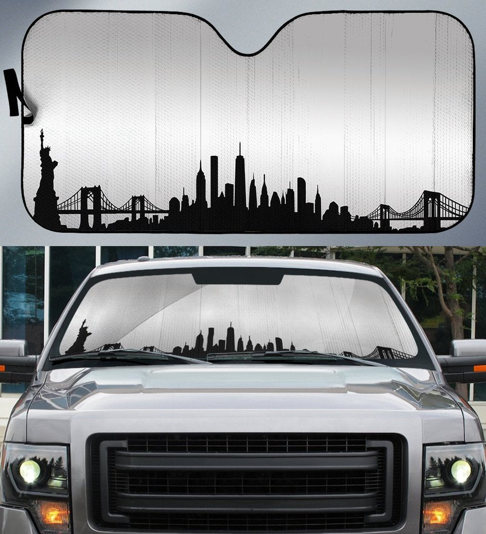 New York Skyline Car Sunshade Custom Car Accessories - Gearcarcover - 1