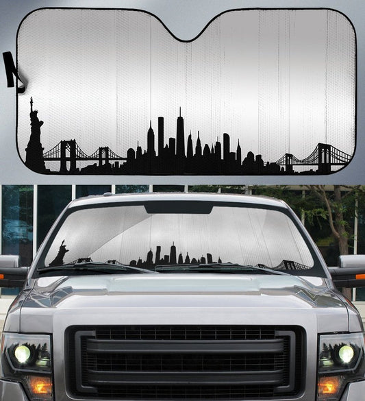 New York Skyline Car Sunshade Custom Car Accessories - Gearcarcover - 1