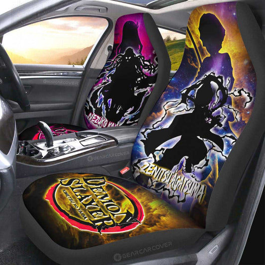 Nezuko And Zenitsu Car Seat Covers Custom Demon Slayer Anime - Gearcarcover - 2