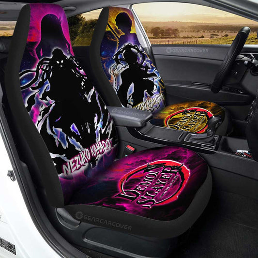 Nezuko And Zenitsu Car Seat Covers Custom Demon Slayer Anime - Gearcarcover - 1