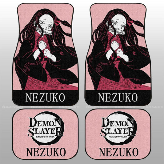 Nezuko Car Floor Mats Custom Demon Slayer Anime Car Accessories - Gearcarcover - 1