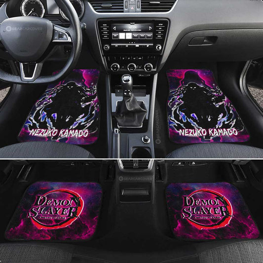 Nezuko Car Floor Mats Custom Demon Slayer Anime Silhouette Style - Gearcarcover - 2