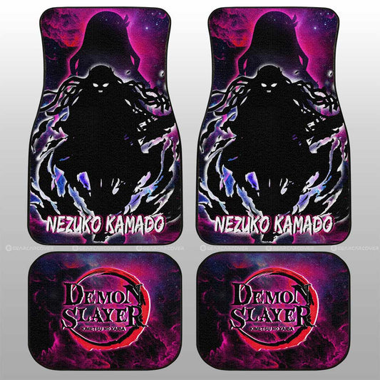 Nezuko Car Floor Mats Custom Demon Slayer Anime Silhouette Style - Gearcarcover - 1