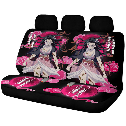 Nezuko Kamado Car Back Seat Covers Custom Demon Slayer Anime Car Accessories - Gearcarcover - 1