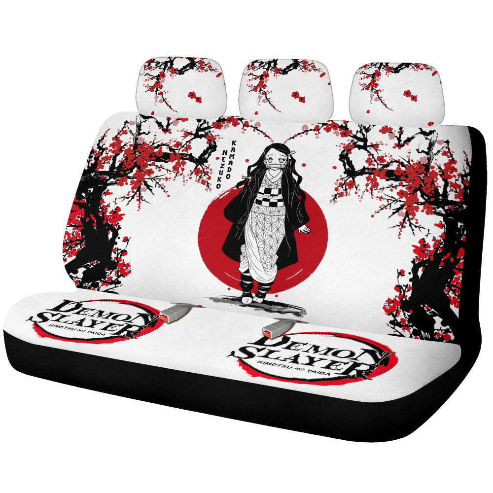 Nezuko Kamado Car Back Seat Covers Custom Japan Style Demon Slayer Anime Car Accessories - Gearcarcover - 1