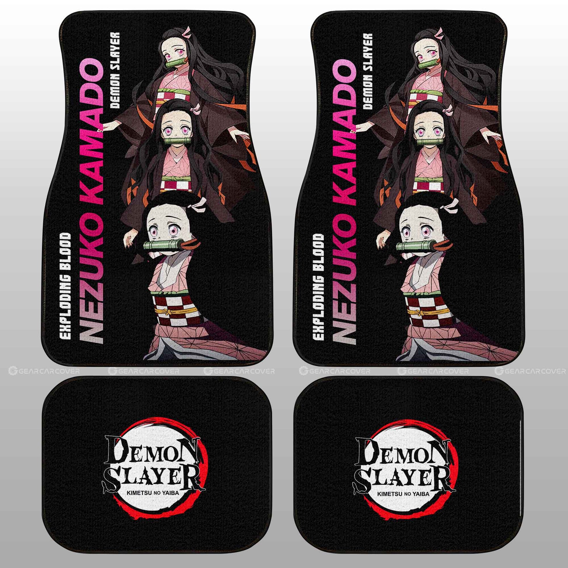 Nezuko Kamado Car Floor Mats Custom Demon Slayer Anime - Gearcarcover - 2