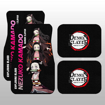Nezuko Kamado Car Floor Mats Custom Demon Slayer Anime - Gearcarcover - 1