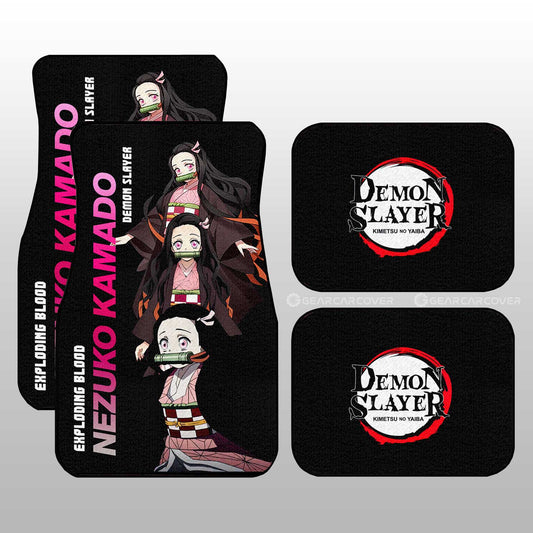 Nezuko Kamado Car Floor Mats Custom Demon Slayer Anime - Gearcarcover - 1