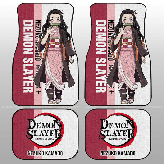 Nezuko Kamado Car Floor Mats Custom Demon Slayer Car Accessories For Anime Fans - Gearcarcover - 2