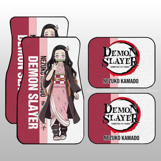 Nezuko Kamado Car Floor Mats Custom Demon Slayer Car Accessories For Anime Fans - Gearcarcover - 1