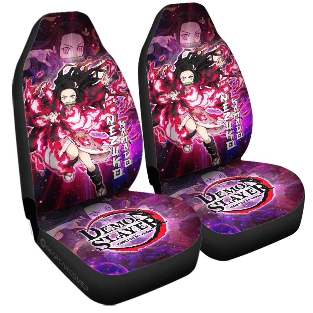 Nezuko Kamado Car Seat Covers Custom Characters Demon Slayer Car Accessories - Gearcarcover - 3