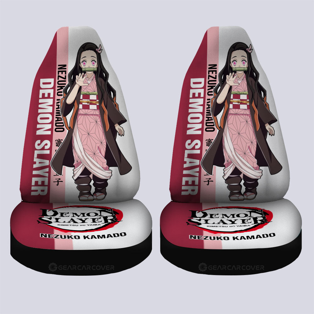Nezuko Kamado Car Seat Covers Custom Demon Slayer Car Accessories For Anime Fans - Gearcarcover - 4