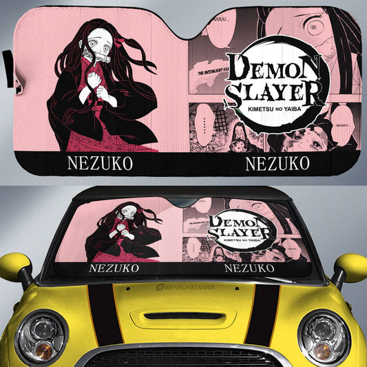 Nezuko Kamado Car Sunshade Custom Demon Slayer Car Accessories Manga Style - Gearcarcover - 1