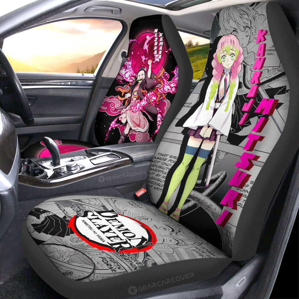 Nezuko & Mitsuri Kanroji Car Seat Covers Custom Demon Slayer Anime Car Accessories - Gearcarcover - 4