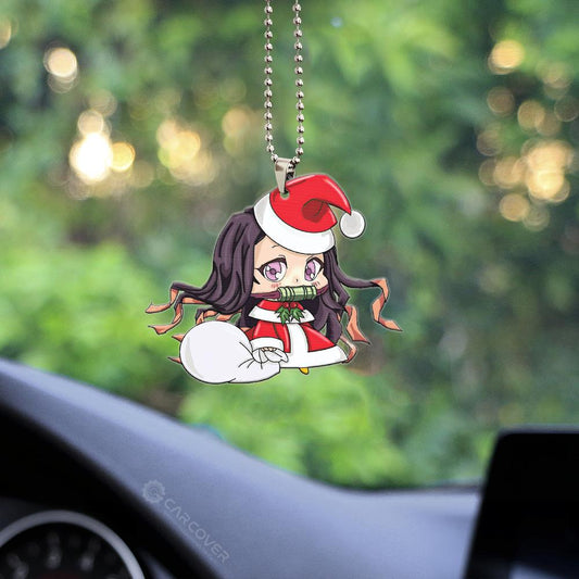 Nezuko Santa Claus Ornament Custom Anime Demon Slayer Car Accessories Christmas Decorations - Gearcarcover - 2