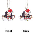 Nezuko Santa Claus Ornament Custom Anime Demon Slayer Car Accessories Christmas Decorations - Gearcarcover - 4
