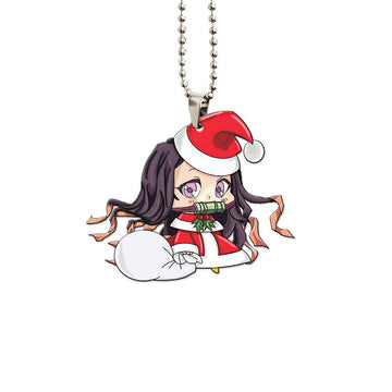 Nezuko Santa Claus Ornament Custom Anime Demon Slayer Car Accessories Christmas Decorations - Gearcarcover - 1