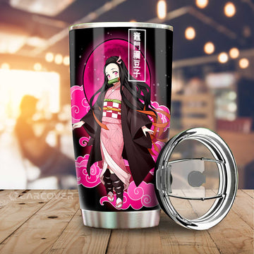 Nezuko Tumbler Cup Custom Demon Slayer Anime Car Accessories - Gearcarcover - 1