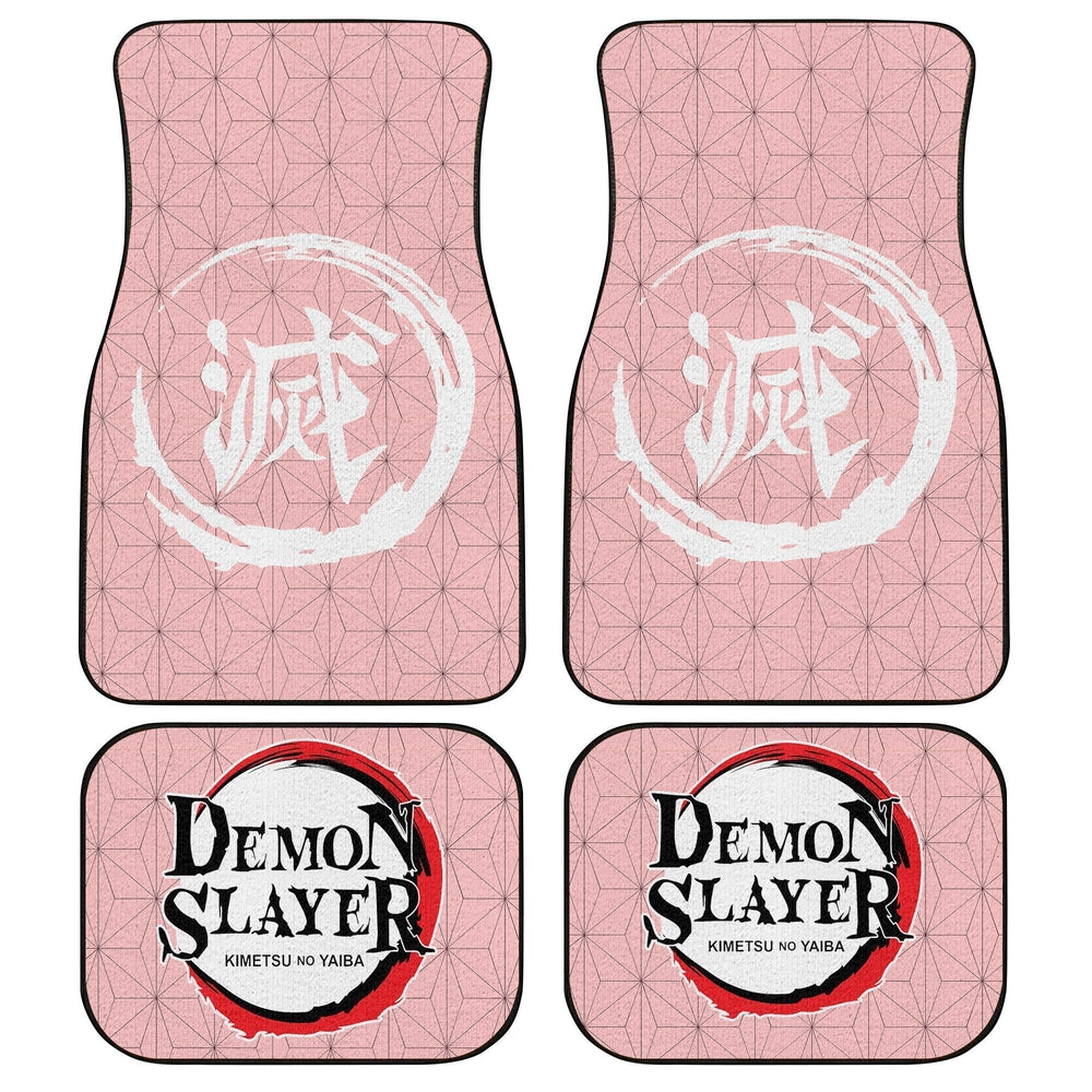 Nezuko Uniform Car Floor Mats Custom Demon Slayer Anime Car Accessories Perfect Gift For Fan - Gearcarcover - 1