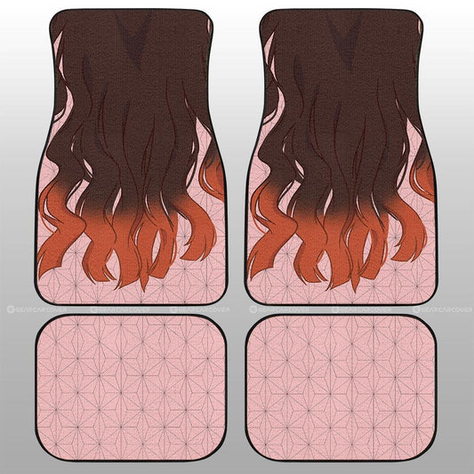 Nezuko Uniform Car Floor Mats Custom Hairstyle Demon Slayer Anime Car Interior Accessories - Gearcarcover - 2
